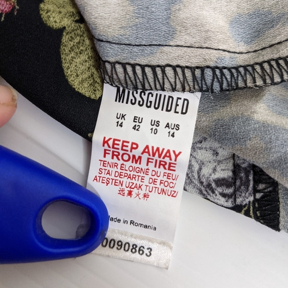 Missguided floral leopard print mini dress - Picture 4 of 5